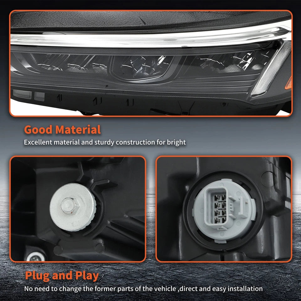 LH+RH Headlamps Headlights For Honda Civic Sport/Touring 2022 2023 LED