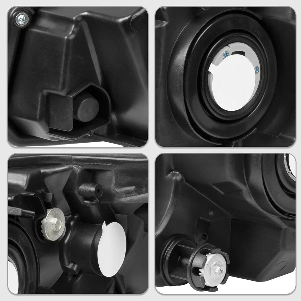 For 2016-2021 Honda Civic LED DRL Black Projector Headlights Assembly Lamps Pair