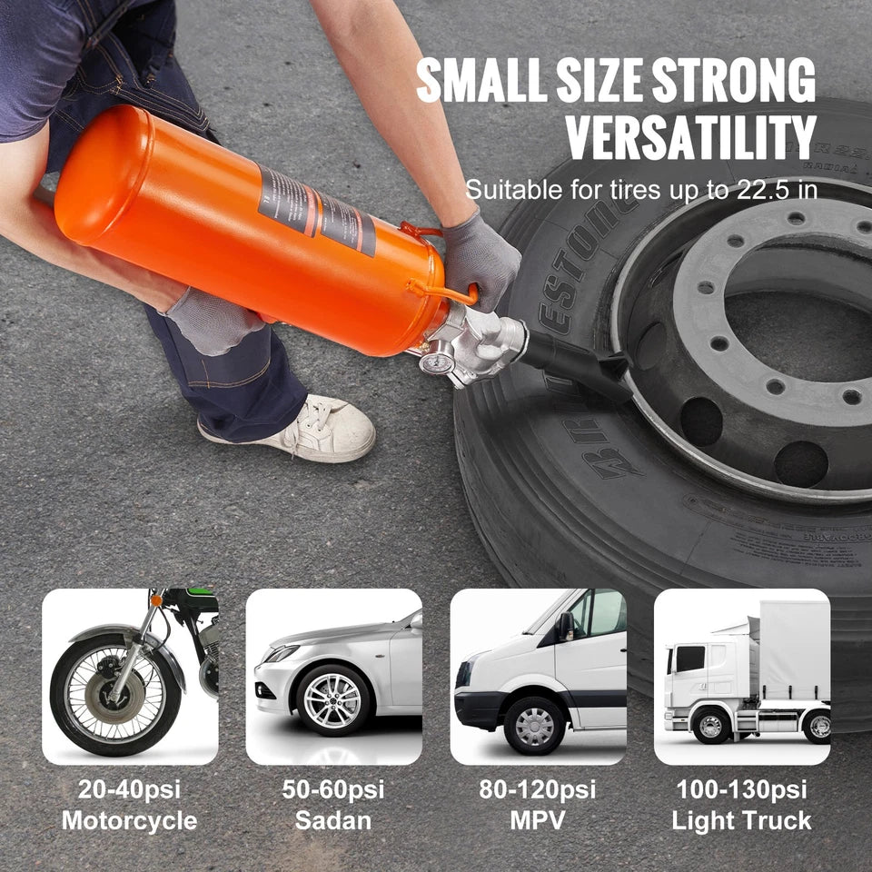 Tire Bead Seater 8L/2.1 Gal Air Blaster Portable Trigger Seating Inflator