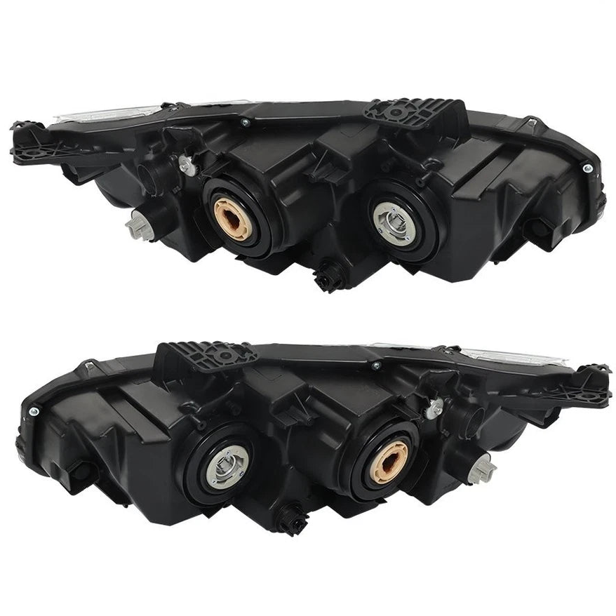 Pair For Honda Civic 2016-2020 Halogen W/LED DRL Headlights Assy Chrome Housing