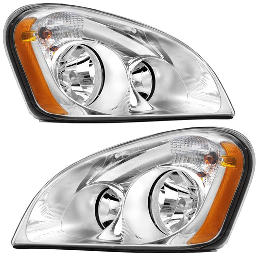 For 2008-2017 Freightliner Cascadia Halogen Headlights Headlamps Left+Right