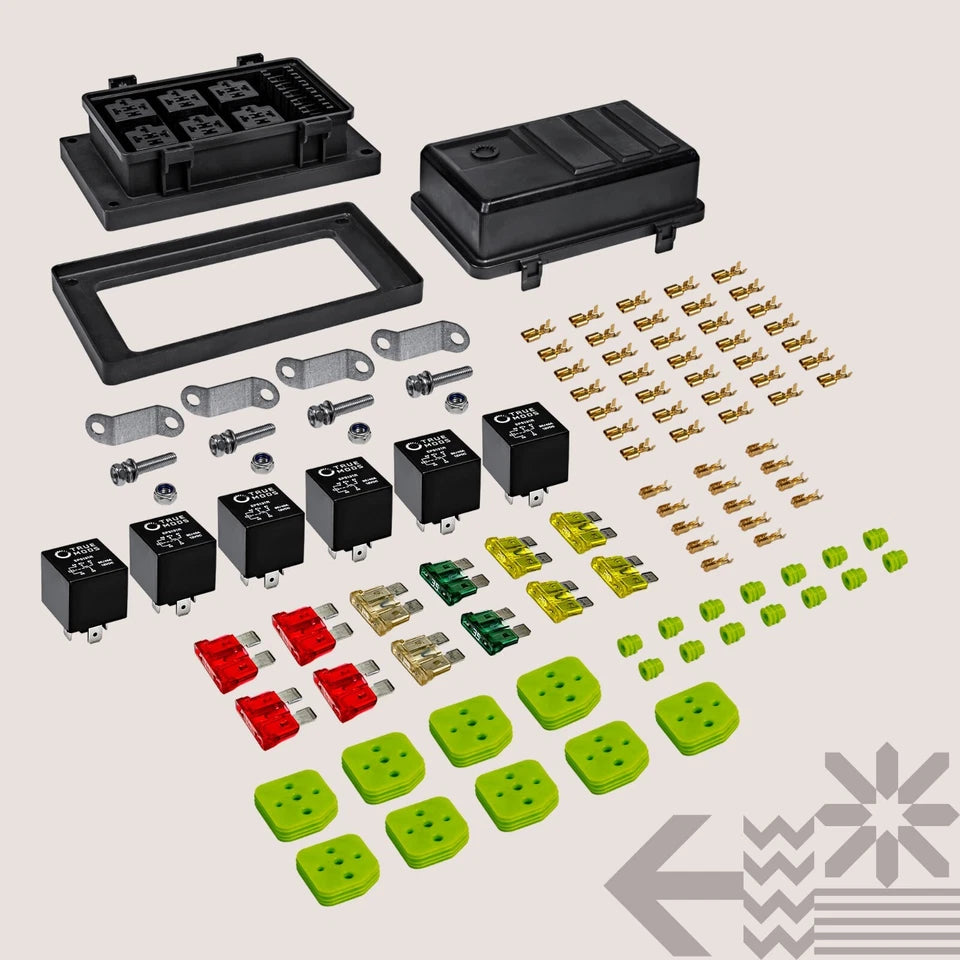 12V DC Auto Marine Waterproof ATO Bosch Fuse Relay Box Block Complete Kit