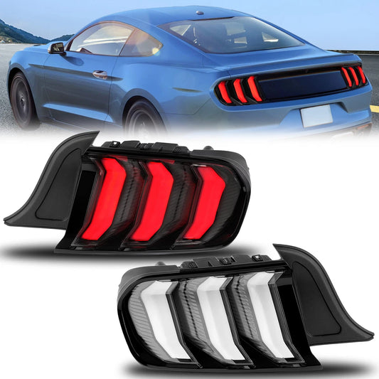 For 2015-2022 2023 Ford Mustang LED Tail Lights Brake Lamp w/ Sequential Signals