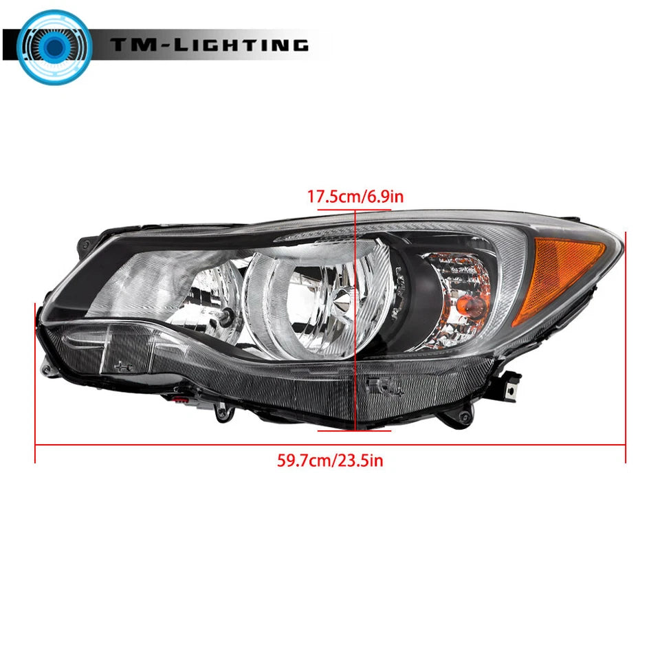 Headlights Pair For Subaru Impreza2012-2014-2015/Crosstrek 2013-2015-2016 Chrome