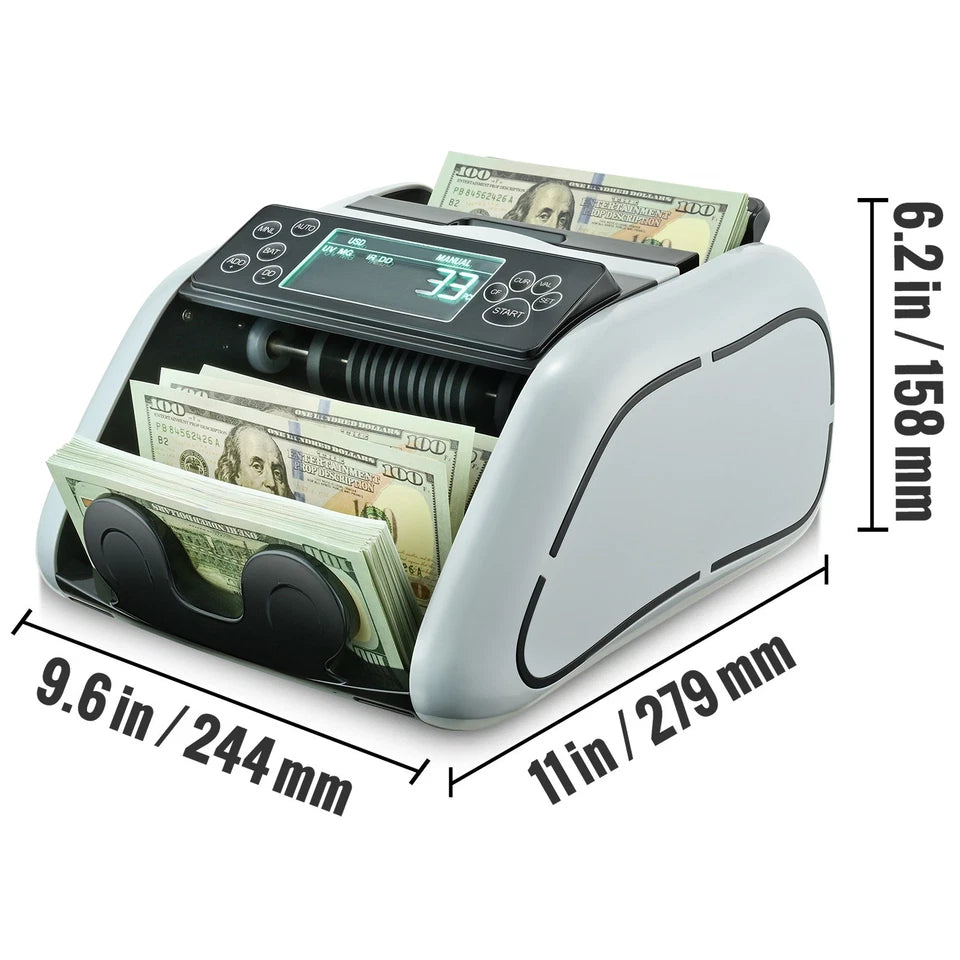 Money Counter Machine Bill Counter with UV MG IR DD Counterfeit Detection
