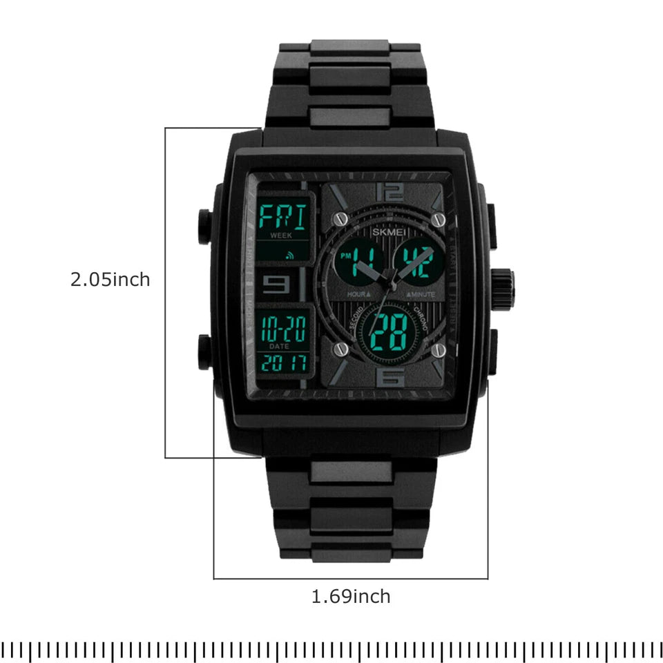 Men's Digital Army Military Sport Quartz Analog Chronograph Waterproof Watch