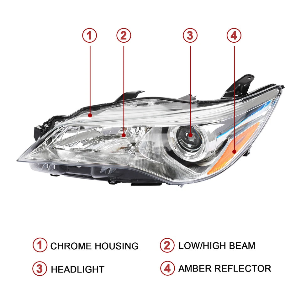 For 2015 2016 2017 Toyota Camry LE SE XLE XSE Projector Headlamps Headlights