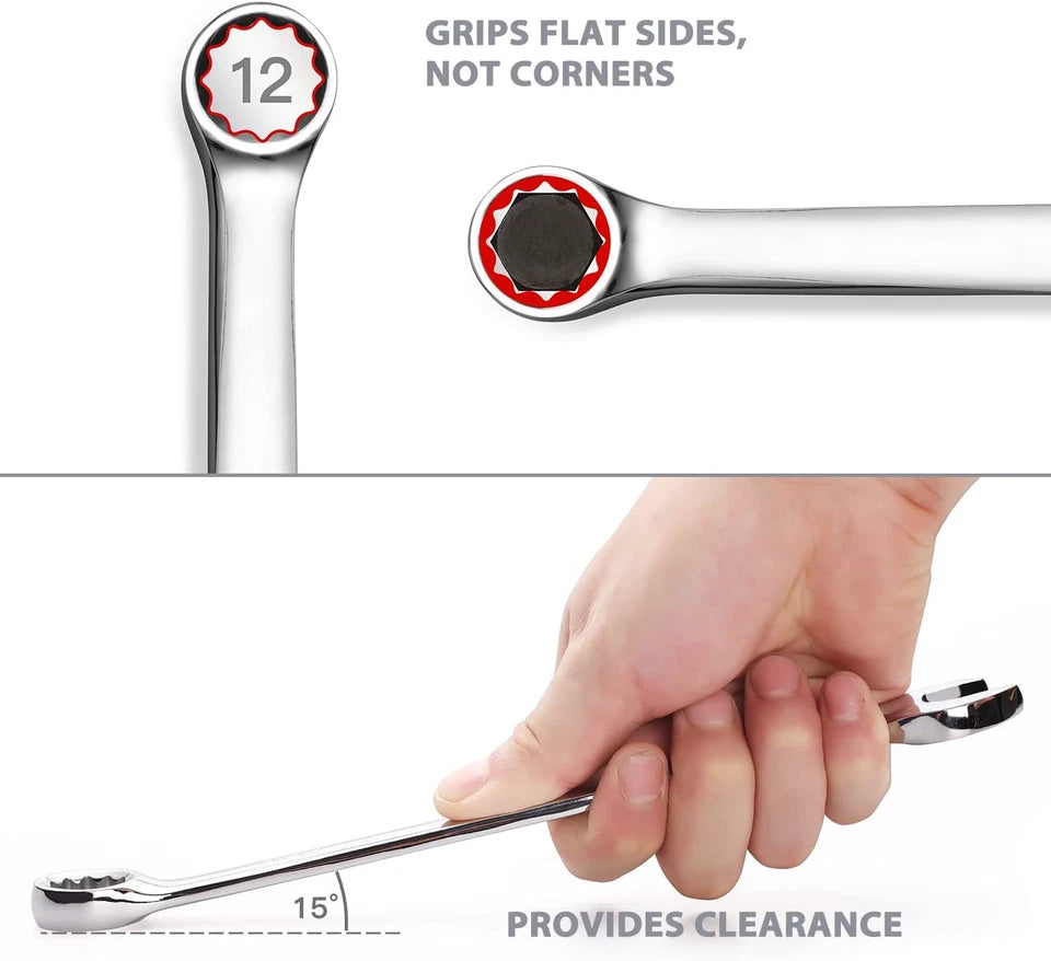 Max Torque 15-Piece Premium Combination Wrench Set Complete SAE Inch Sizes fromOpens in a new window or tab Brand New