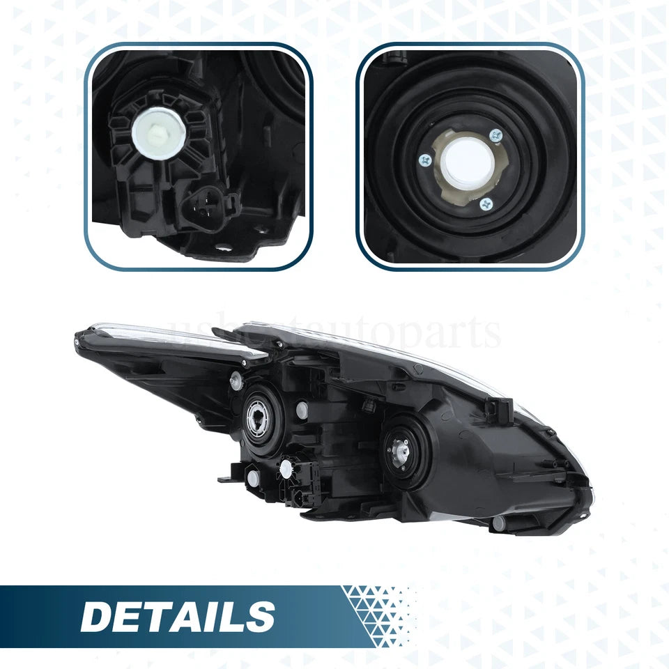 Headlights Headlamps Driver Passenger Pair For 2012 2013 2014 2015 Toyota Prius