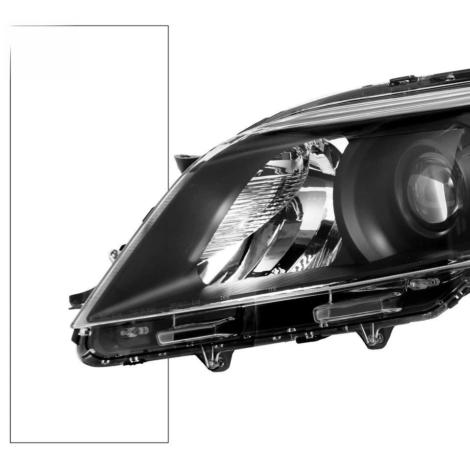 For 2011-2020 Toyota Sienna Halogen Projector Black Amber Headlights Lamps Pair