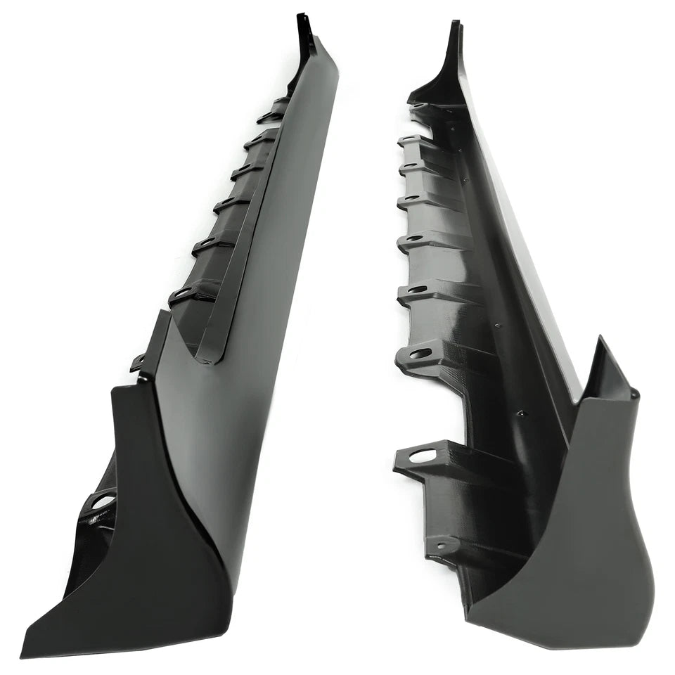Add-on ABS Side Skirts Body Kit For Toyota Corolla 2003-2008 US Spec Black