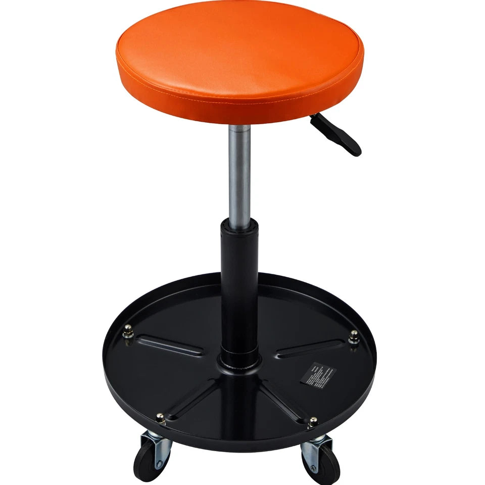 Adjustable Mechanics Rolling Creeper Seat Stool Tool Tray for Shop Garage
