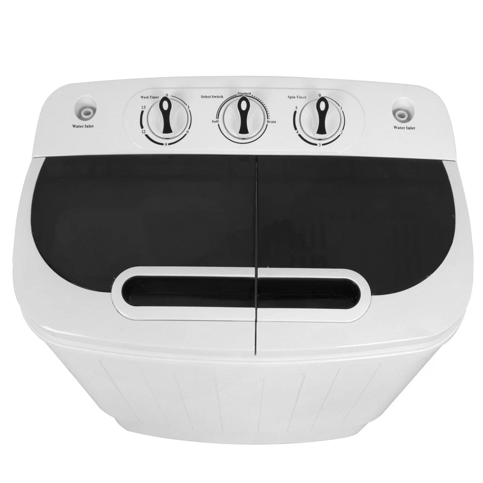 Portable Washing Machine Mini Twin Tub 13lbs Laundry Compact Washer and Dryer