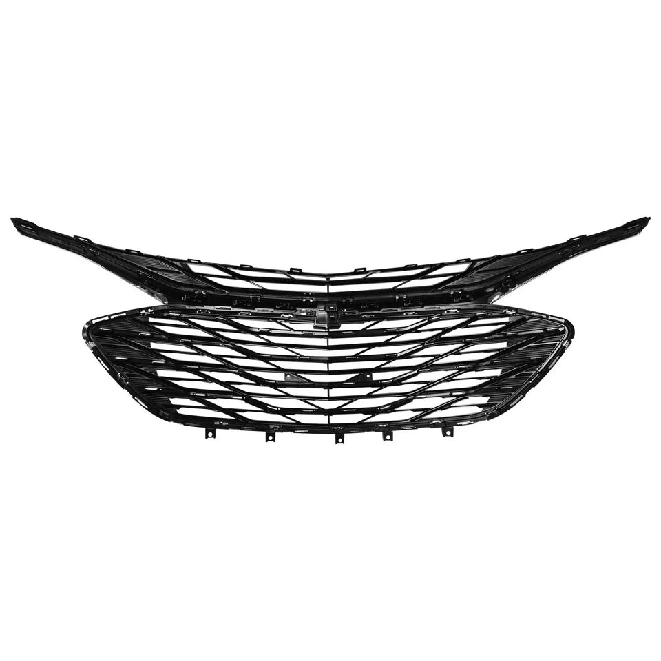 For Chevrolet Chevy Malibu 2019-2025 Front Upper&Lower Grille W/Chrome Trim 3PCS