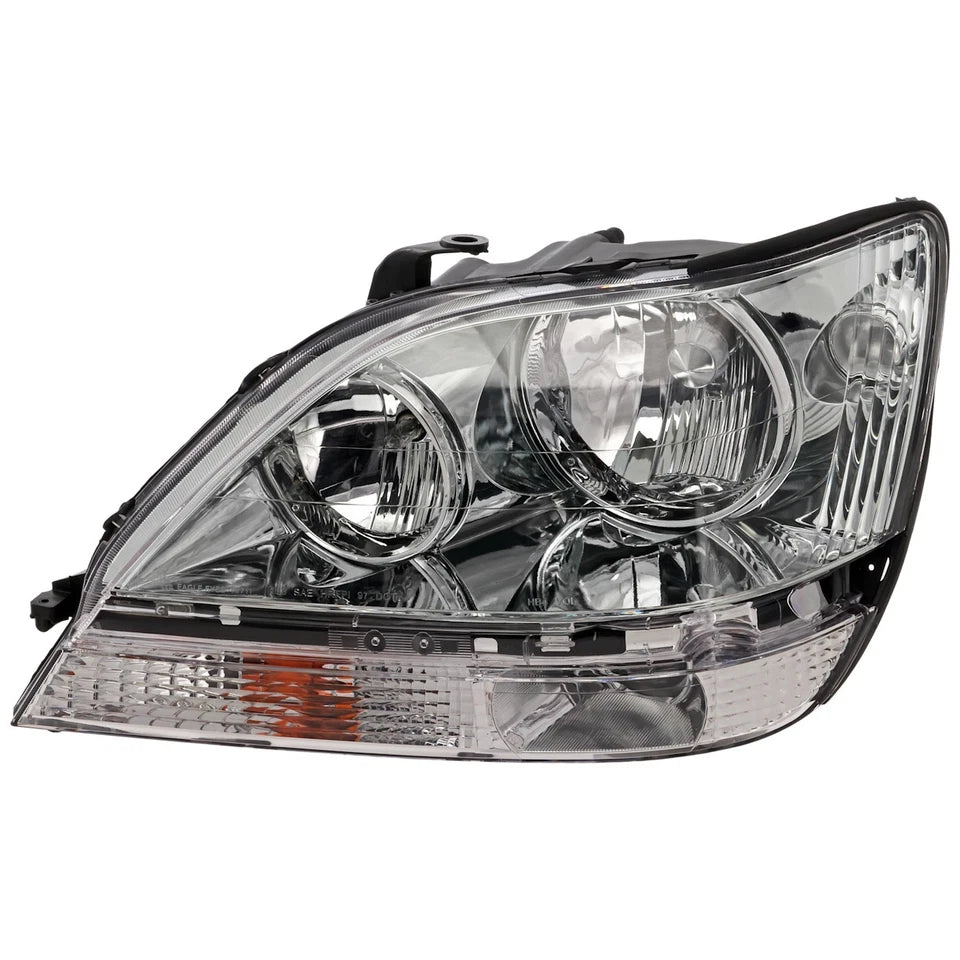 Halogen Headlight Assembly Set of 2 For 2001-03 Lexus RX300 LH and RH with Bulb