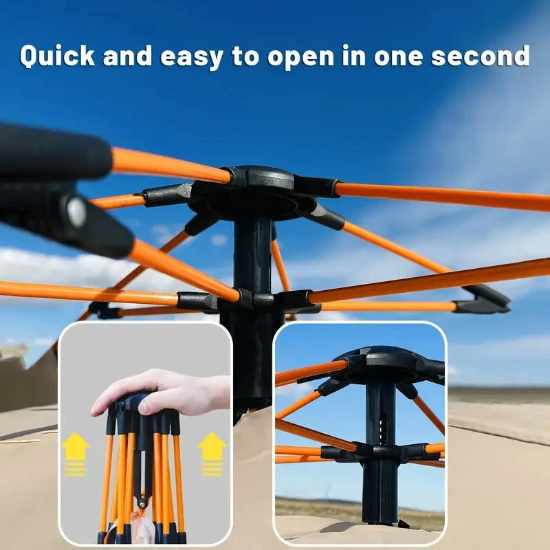 2-3 Person Pop Up Tents Waterproof Windproof Instant Tent for Camping Hiking NEW
