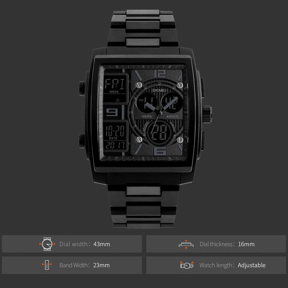Men's Digital Army Military Sport Quartz Analog Chronograph Waterproof Watch