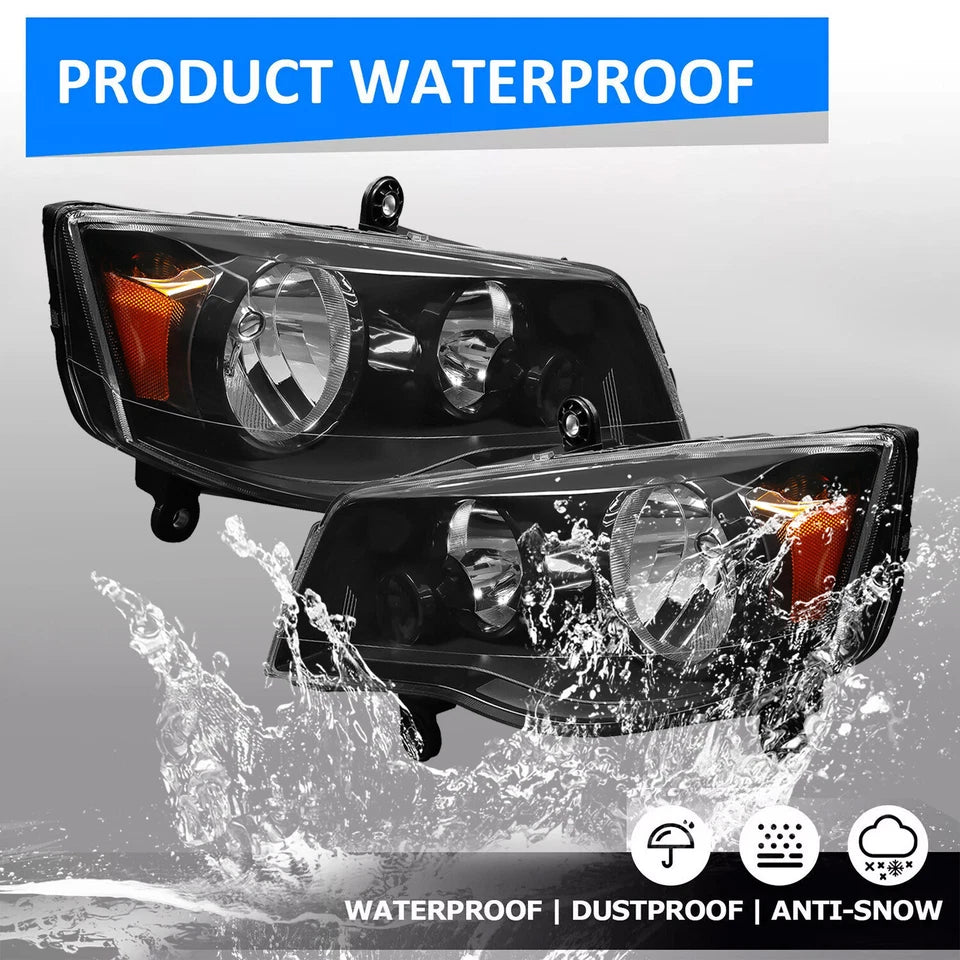 2Pcs Headlight For 2008-2016 Chrysler Town&Country 2011-2020 Dodge Grand Caravan