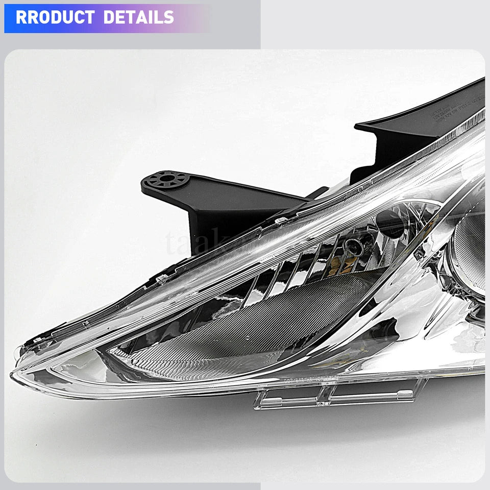 For 2011 2012 2013 2014 Hyundai Sonata New Projector Headlights Chrome Housing