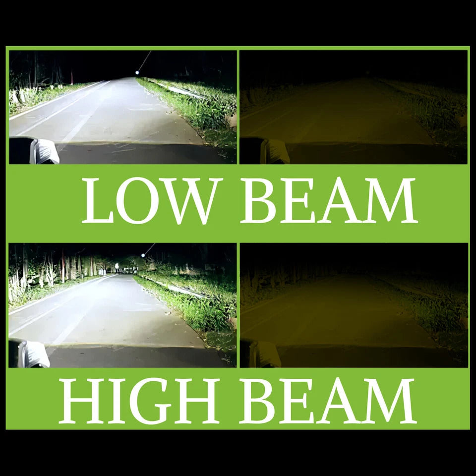 H11 9005 LED Headlight KIT Combo Bulbs 10000K High&Low Beam Super Bright White
