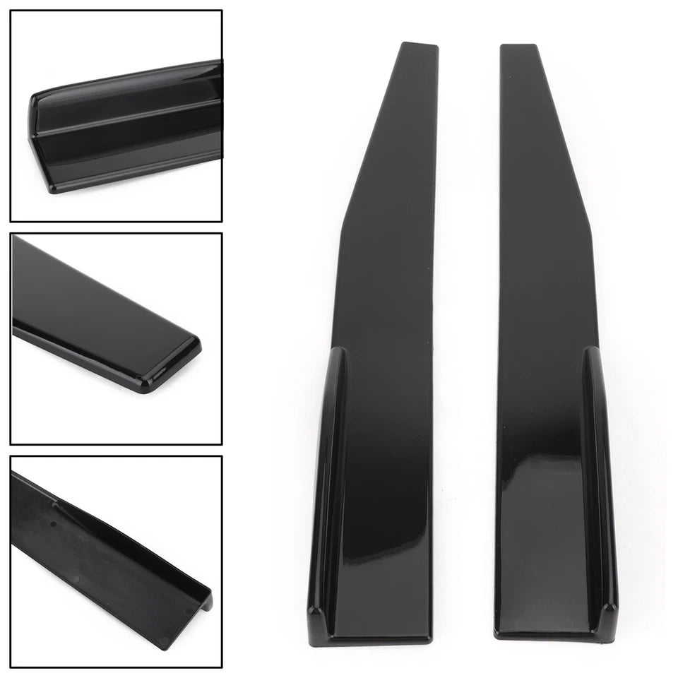 For Hyundai Elantra Black Front Bumper Lip Spoiler Splitter+Side Skirt+Rear Lip