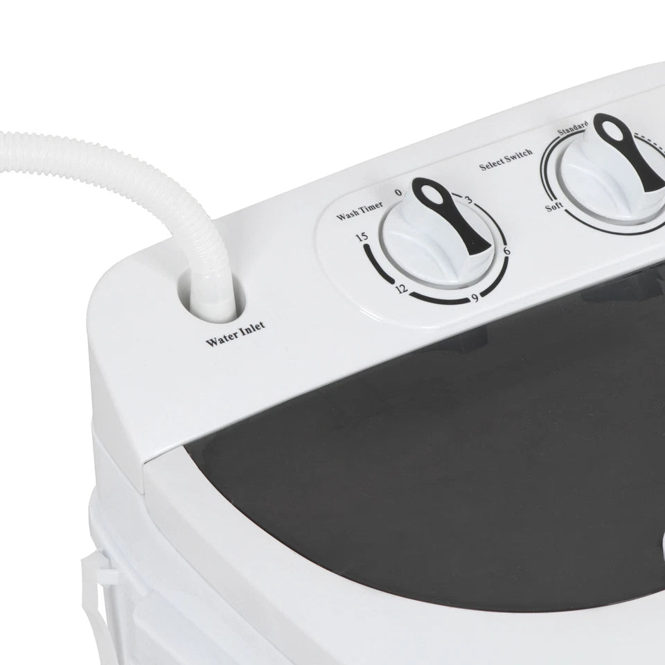 Portable Washing Machine Mini Twin Tub 13lbs Laundry Compact Washer and Dryer