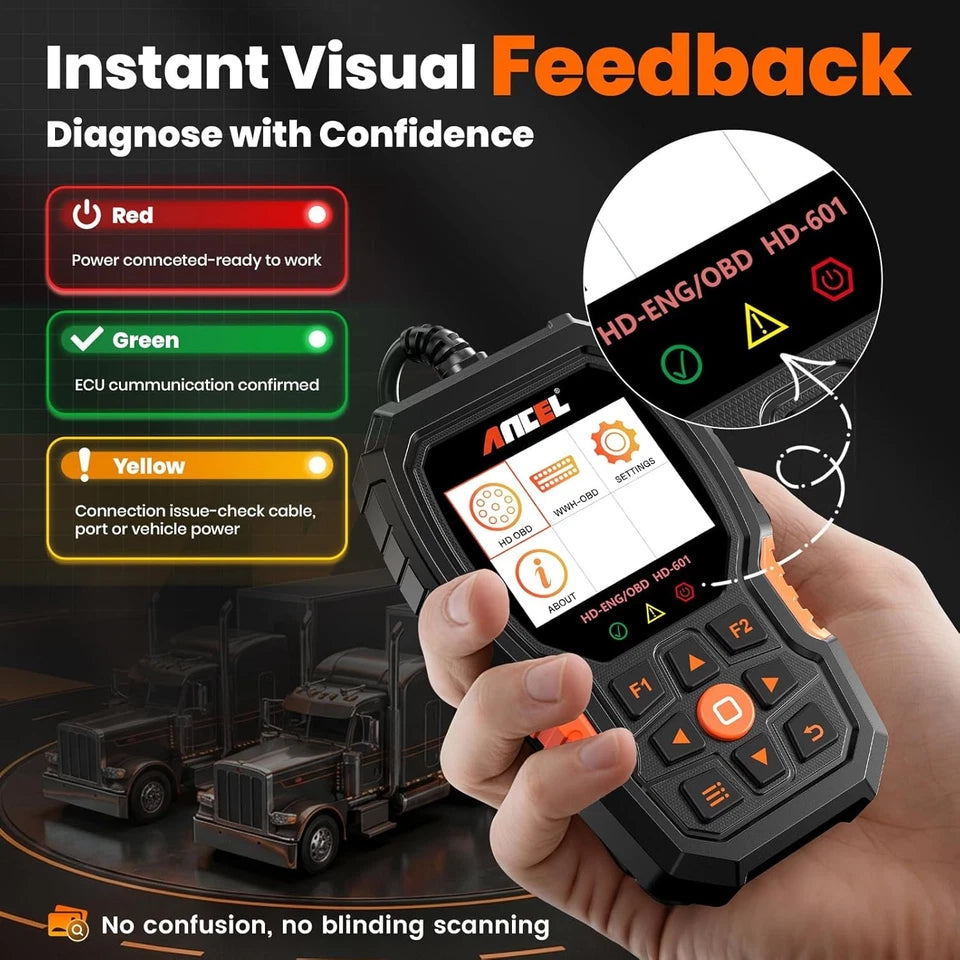 24V Semi Truck Diagnostic Tool All System Diesel Scanner Code Reader Free Update