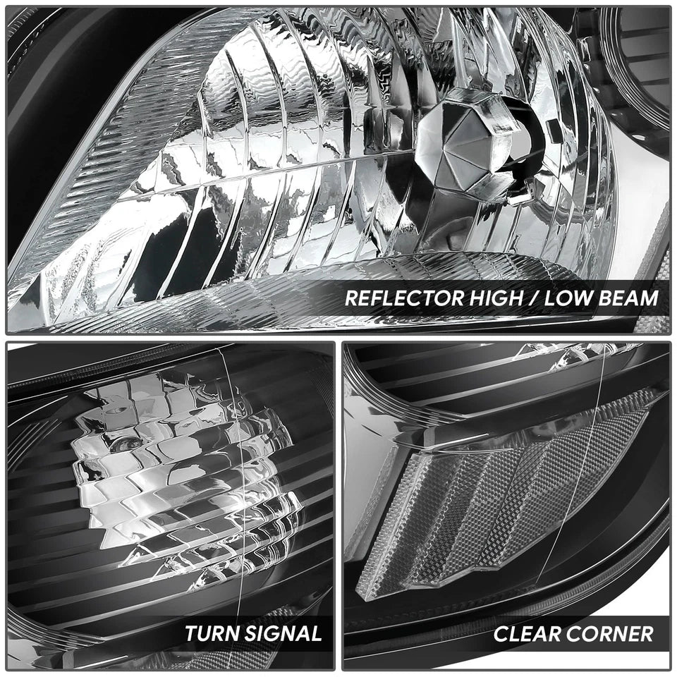 For 2006-2019 Hino 145 165 185 258 268 338 258ALP 268A Headlights Black/Clear