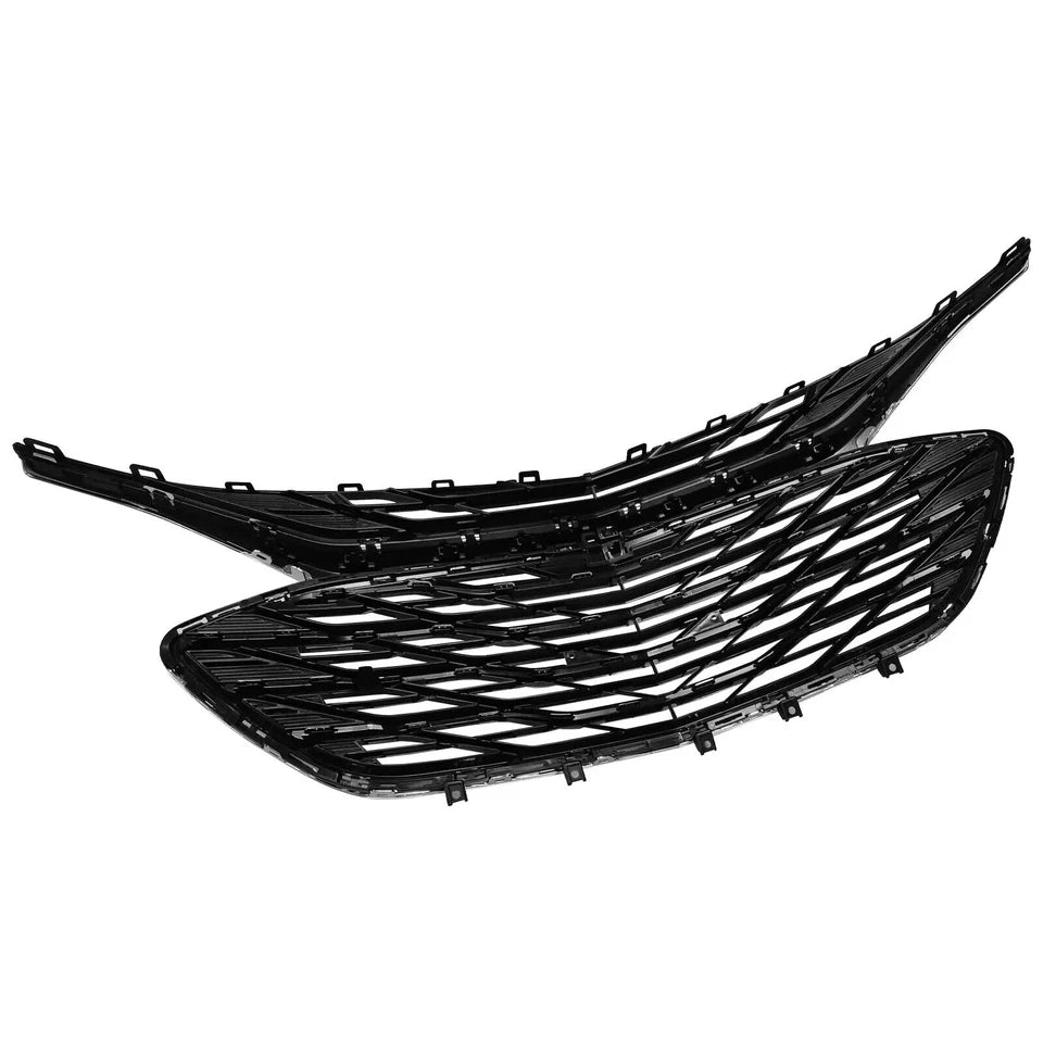 For Chevrolet Chevy Malibu 2019-2025 Front Upper&Lower Grille W/Chrome Trim 3PCS