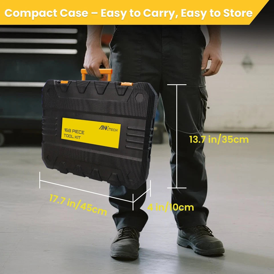 168-IN-1 Auto Repair Tool Socket Wrench Set with Storage Case General Mixed Tool