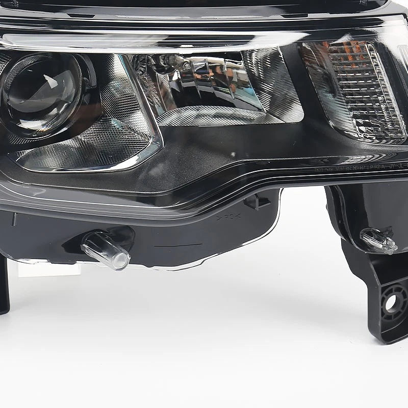 For 2017-2021 Jeep Grand Cherokee Halogen Projector Headlight Black Left+Right