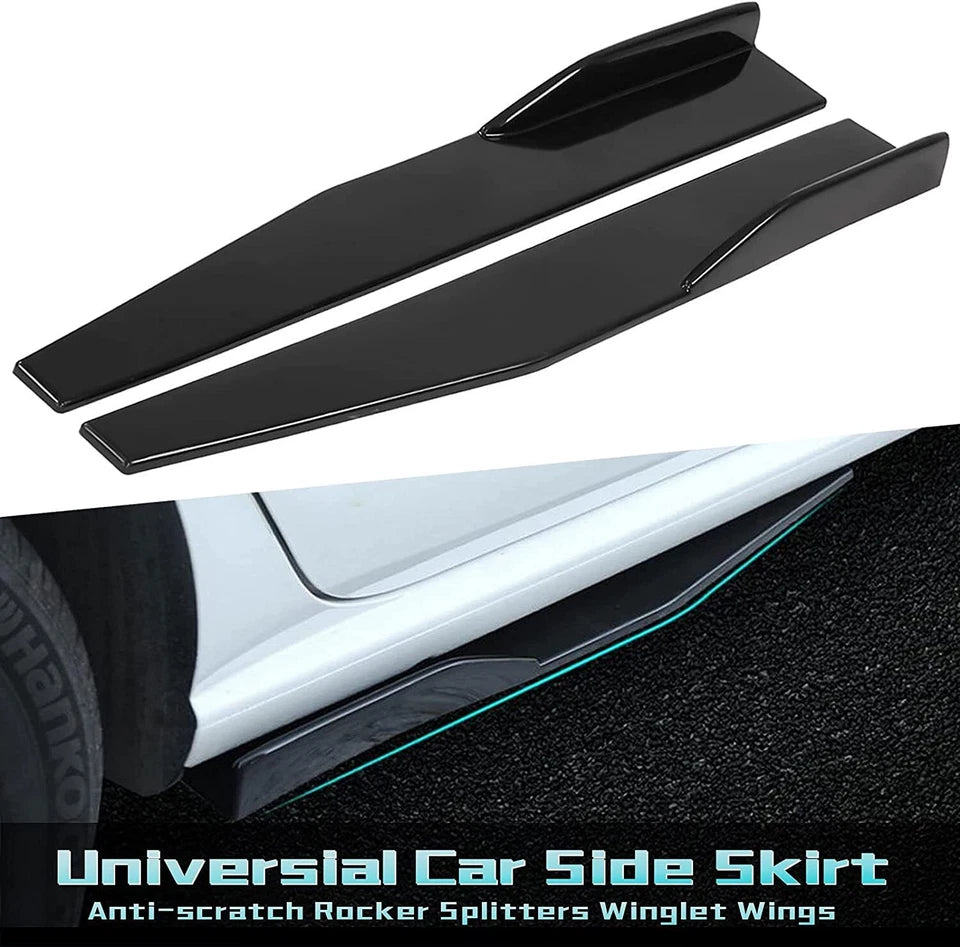 For Hyundai Elantra Black Front Bumper Lip Spoiler Splitter+Side Skirt+Rear Lip