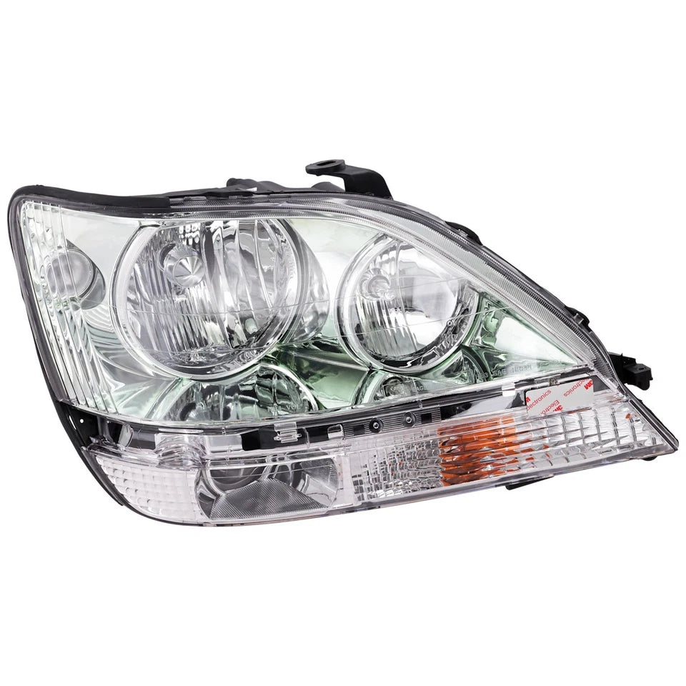 Halogen Headlight Assembly Set of 2 For 2001-03 Lexus RX300 LH and RH with Bulb