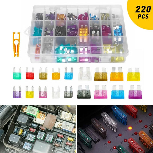 220X Car Blade Fuse Assortment Assorted Kit Blade Auto Truck Automotive Parts US