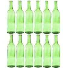 Green Wine Bottles, 750 ml Capacity (Pack of 12)