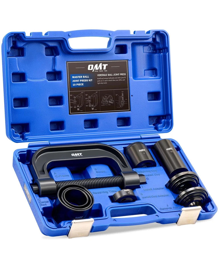 10pc Heavy Duty 4 in 1 Ball Joint Press U Joint Removal Tool Kit w 4 x 4 Adapter
