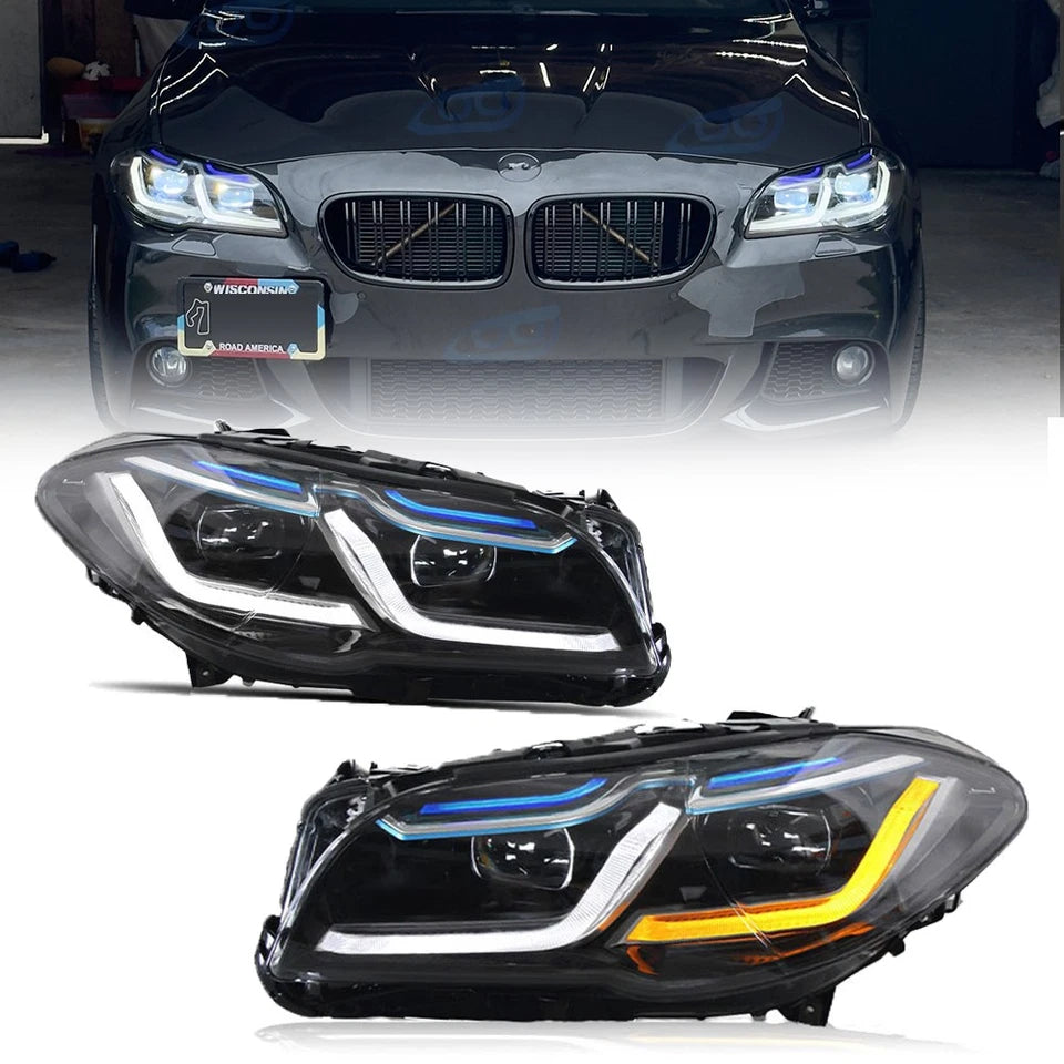 Retrofit LED Headlight Assembly For BMW 5 Series F10 F11 2009-2013 Xenon Halogen