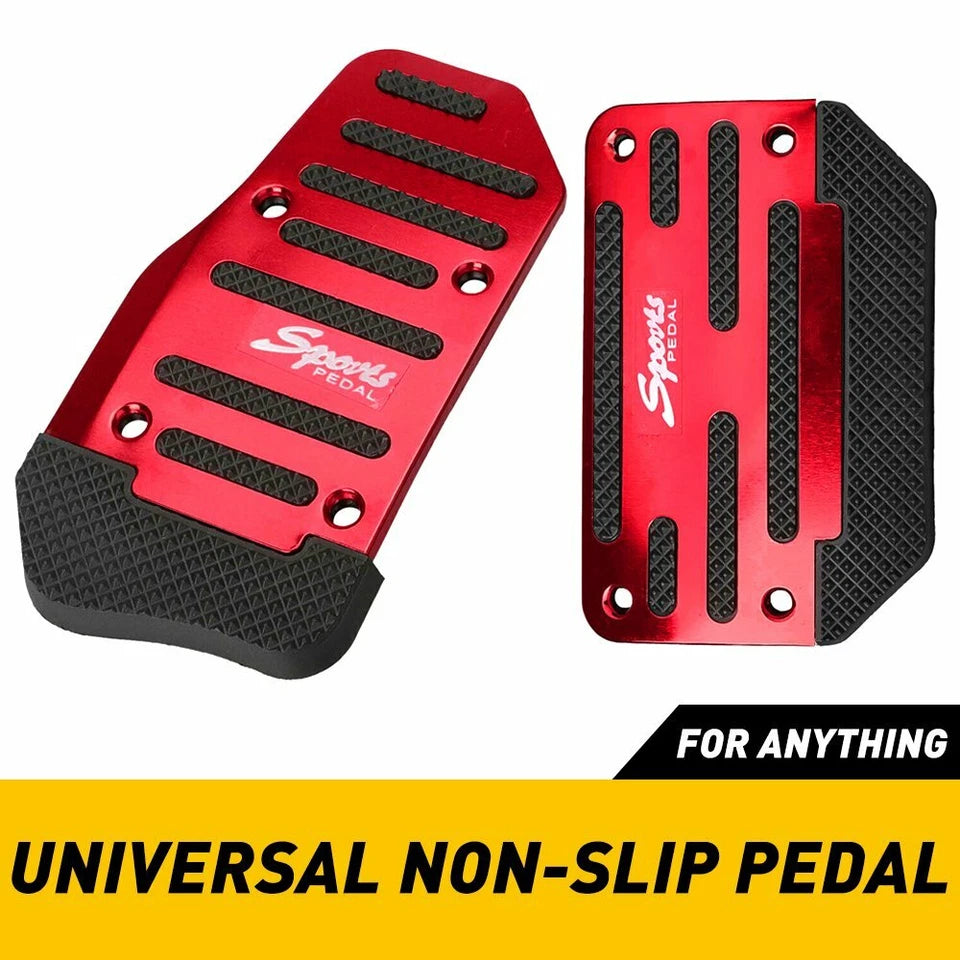 Red Non-Slip Automatic Gas Brake Foot Pedal Pad Cover Car Accessories Parts