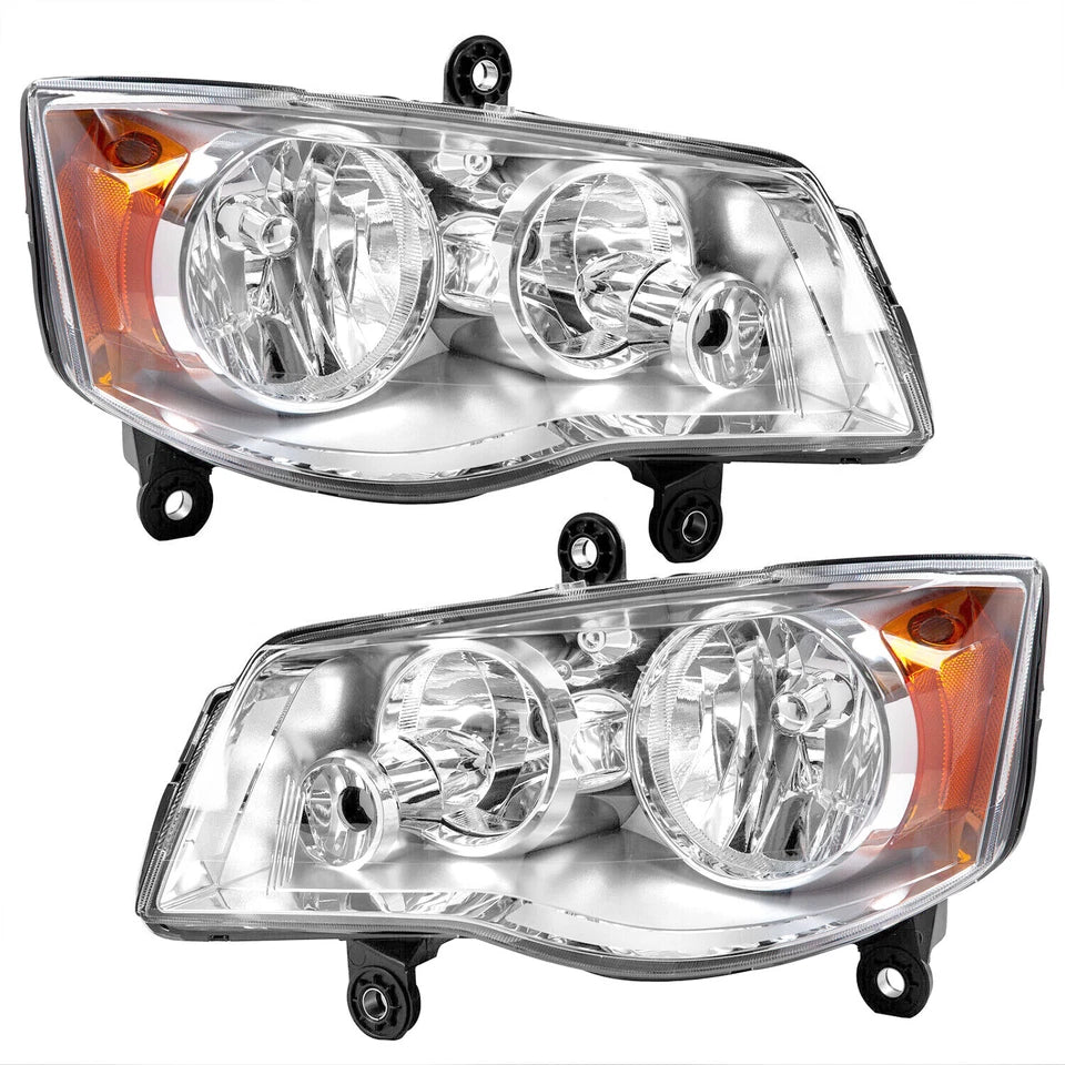 2Pcs Headlight For 2008-2016 Chrysler Town&Country 2011-2020 Dodge Grand Caravan