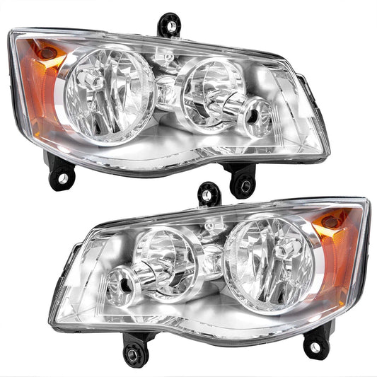 2Pcs Headlight For 2008-2016 Chrysler Town&Country 2011-2020 Dodge Grand Caravan