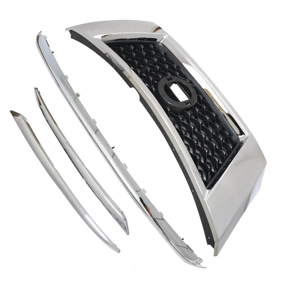 Fits NISSAN PATHFINDER 2013-2016 Front Grille and Chrome Bumper Trim