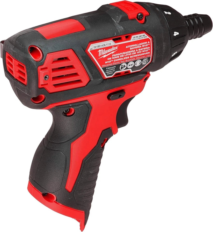 Milwaukee M12 Cordless 1/4" Hex Screwdriver Driver 2401-20 (Tool Only)