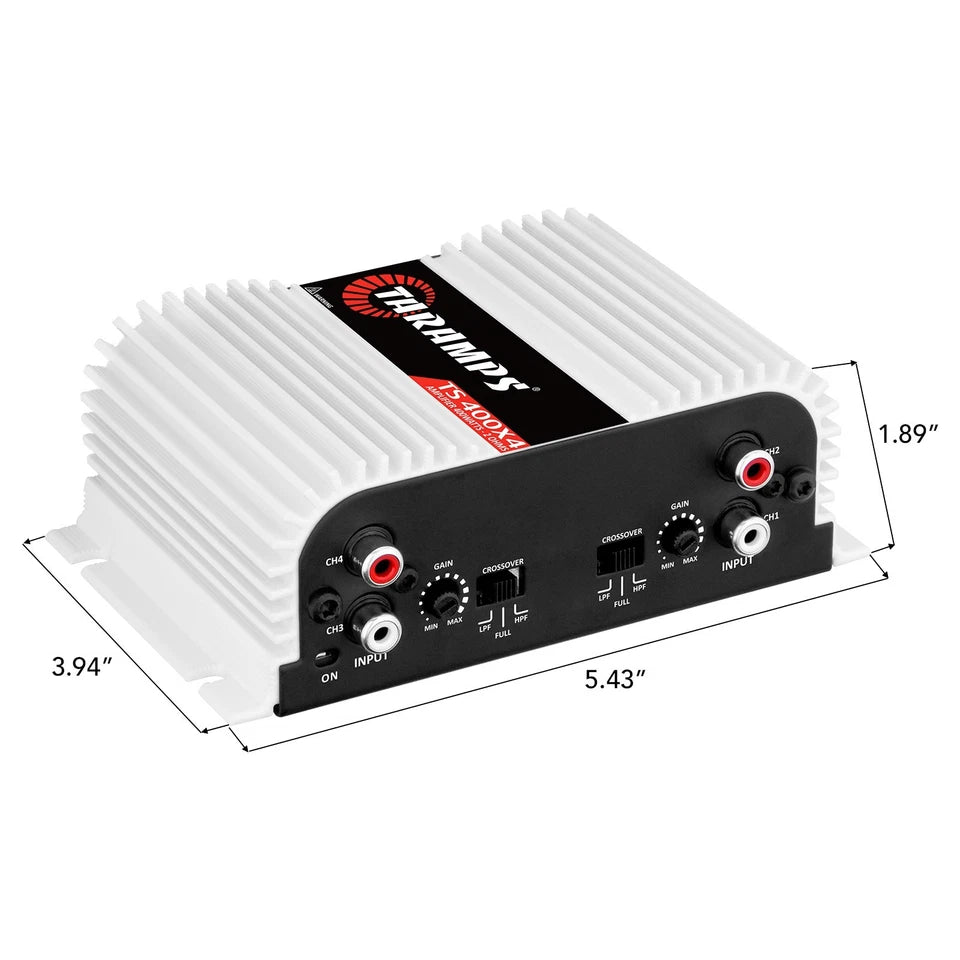 Taramps TS 400x4 Amplifier 4 Channels 2 Ohm 400W RMS NEW SMALL SIZE!